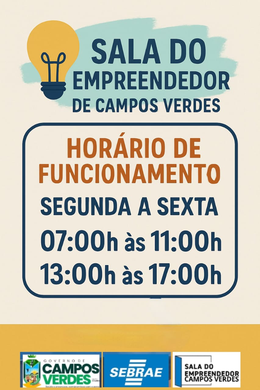 Horário de Funcionamento Sala do Empreendedor