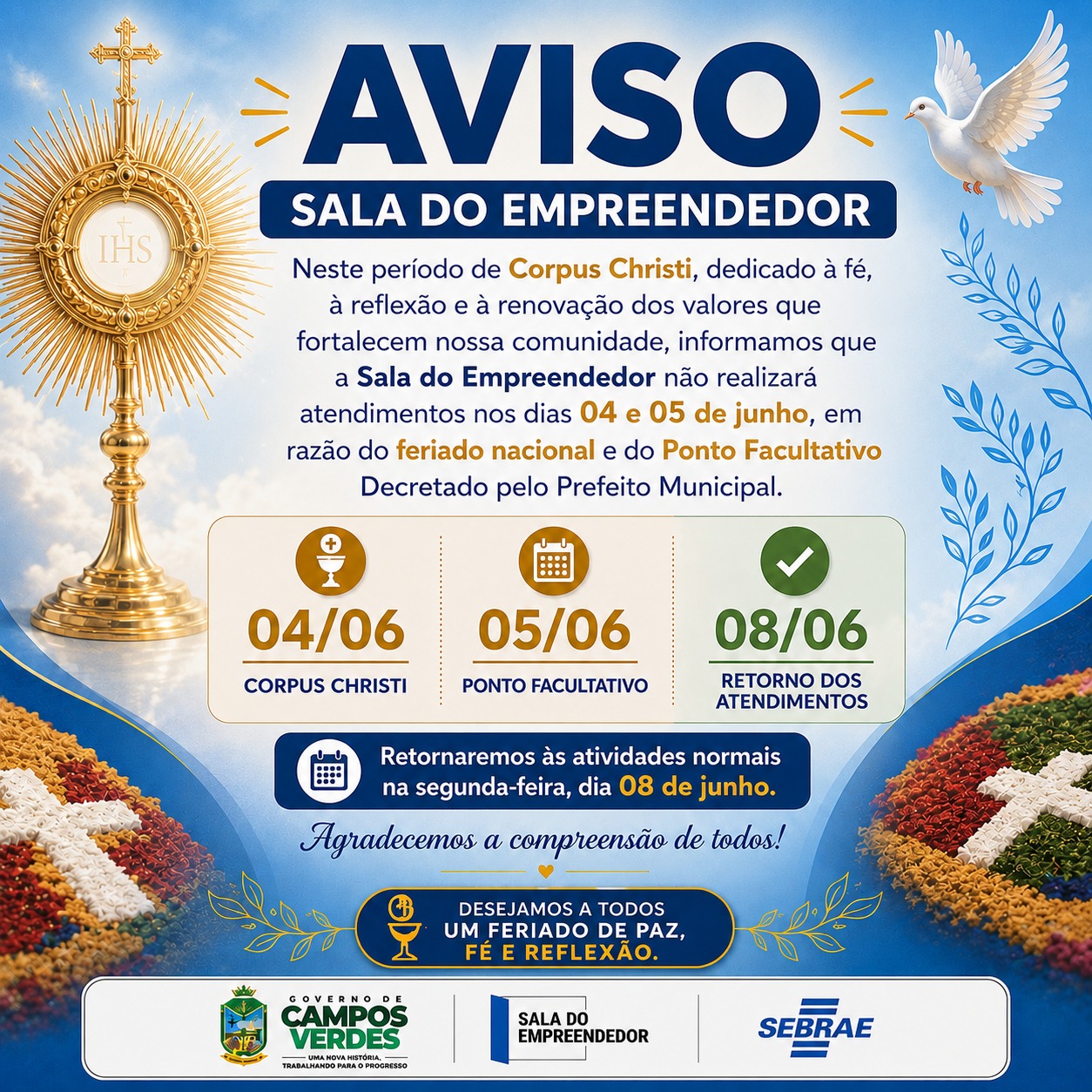 FERIADO CORPUS CHRISTI